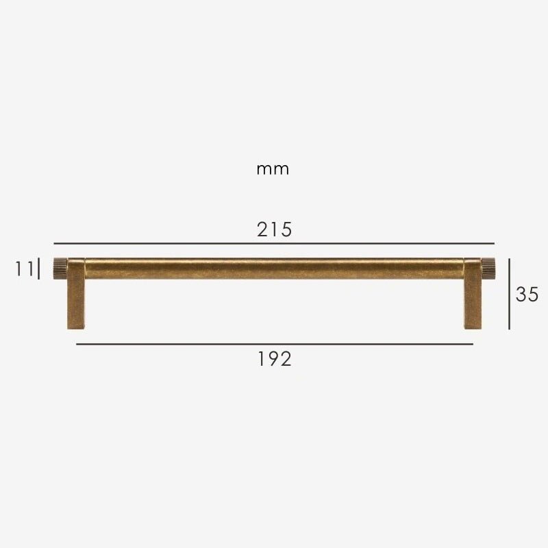 Maniglia TOMA in ottone massiccio