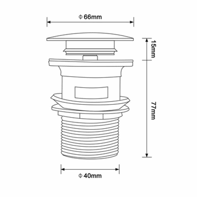 TURBA Click Clack Slotted Basin Waste