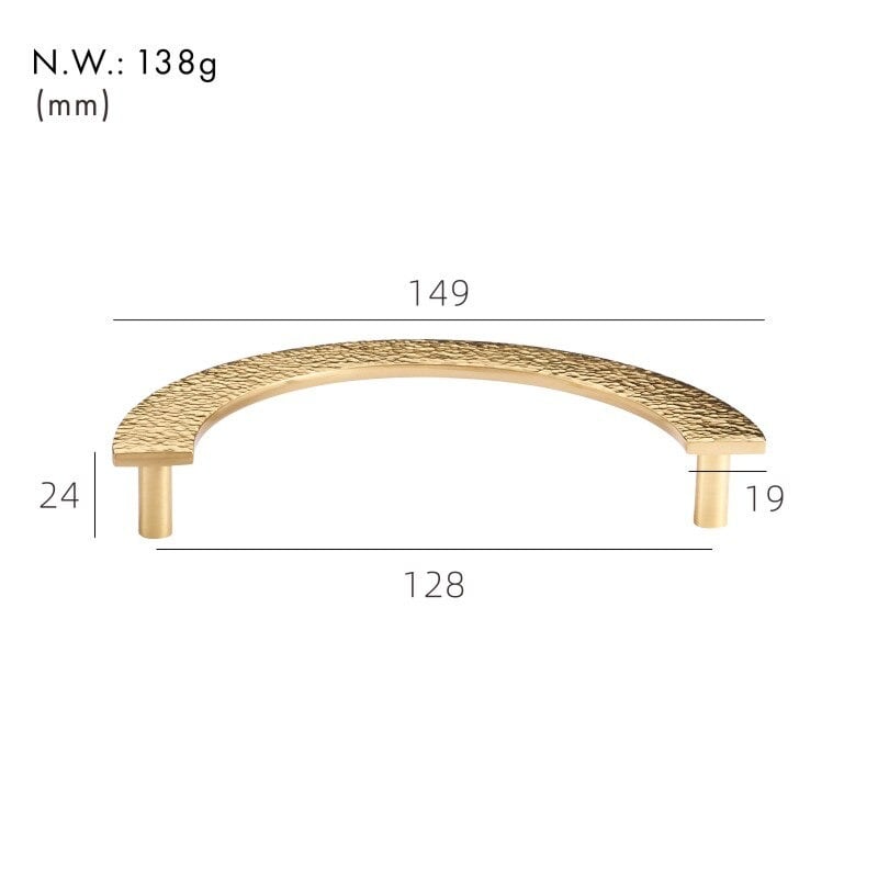 VEDA Gehamerde messing handgrepen