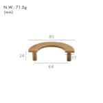 VEDA Gehamerde messing handgrepen