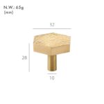 Pomelli in ottone martellato VEDA