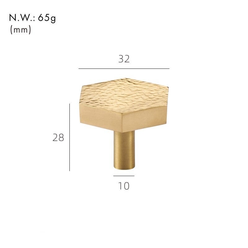 Pomelli in ottone martellato VEDA