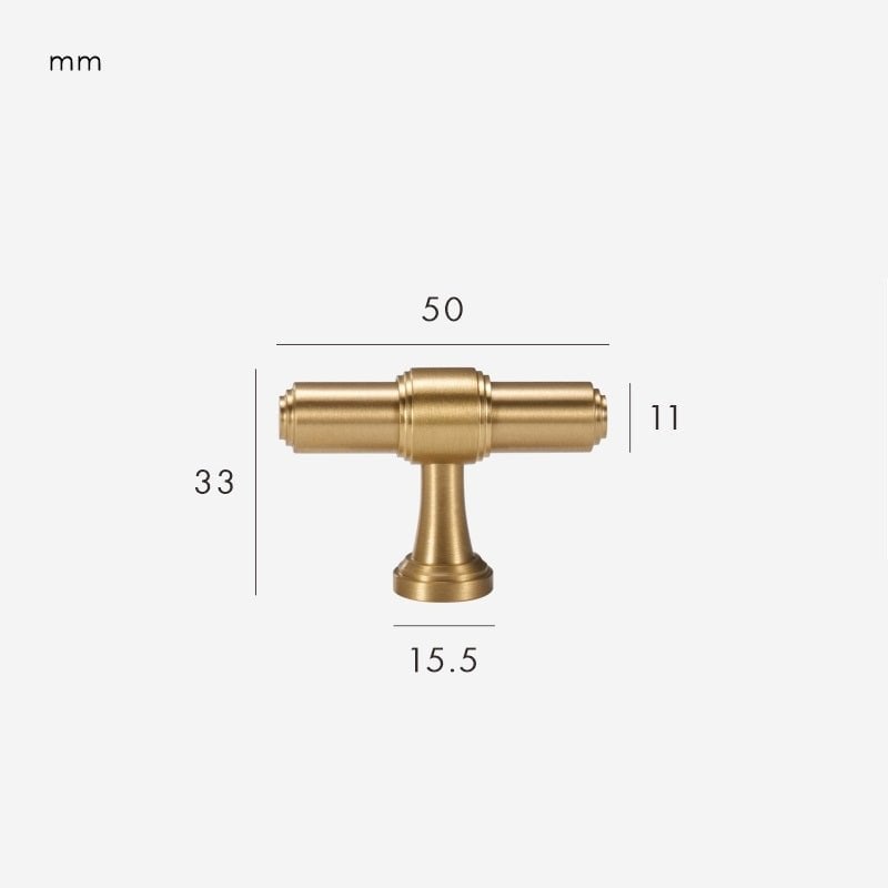 Barra a T in ottone massiccio VELA