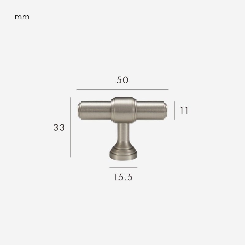 Barra a T in ottone massiccio VELA