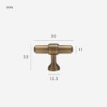 Barra a T in ottone massiccio VELA