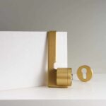 VERTO Ensemble de poignée de porte et de serrure à levier en laiton massif