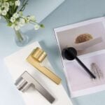 VERTO Ensemble de poignée de porte et de serrure à levier en laiton massif