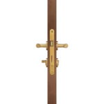 VERTO Ensemble de poignée de porte et de serrure à levier en laiton massif