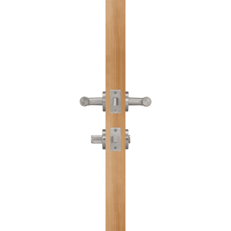 VERTO Ensemble de poignée de porte et de serrure à levier en laiton massif