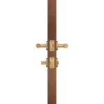 VERTO Ensemble de poignée de porte et de serrure à levier en laiton massif