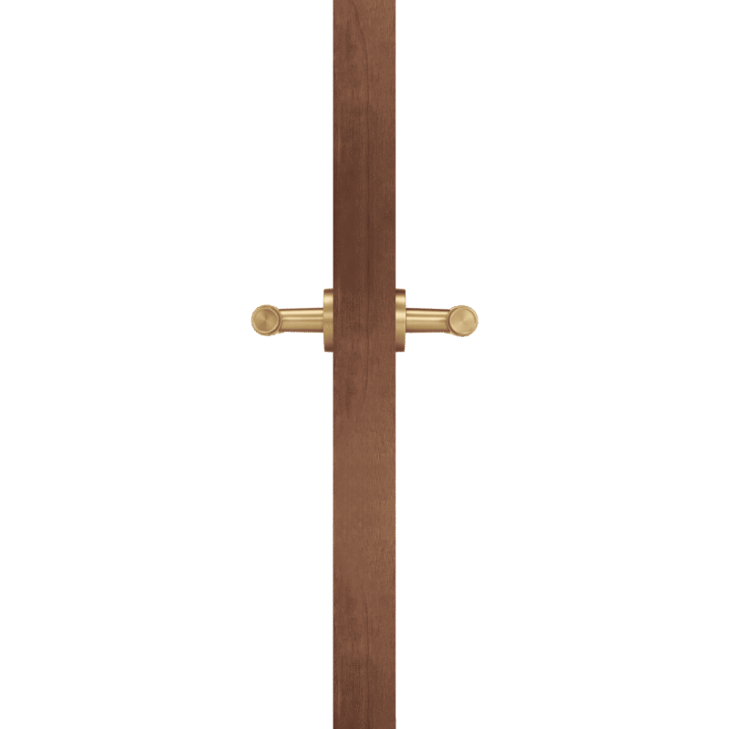 VERTO Ensemble de poignée de porte et de serrure à levier en laiton massif