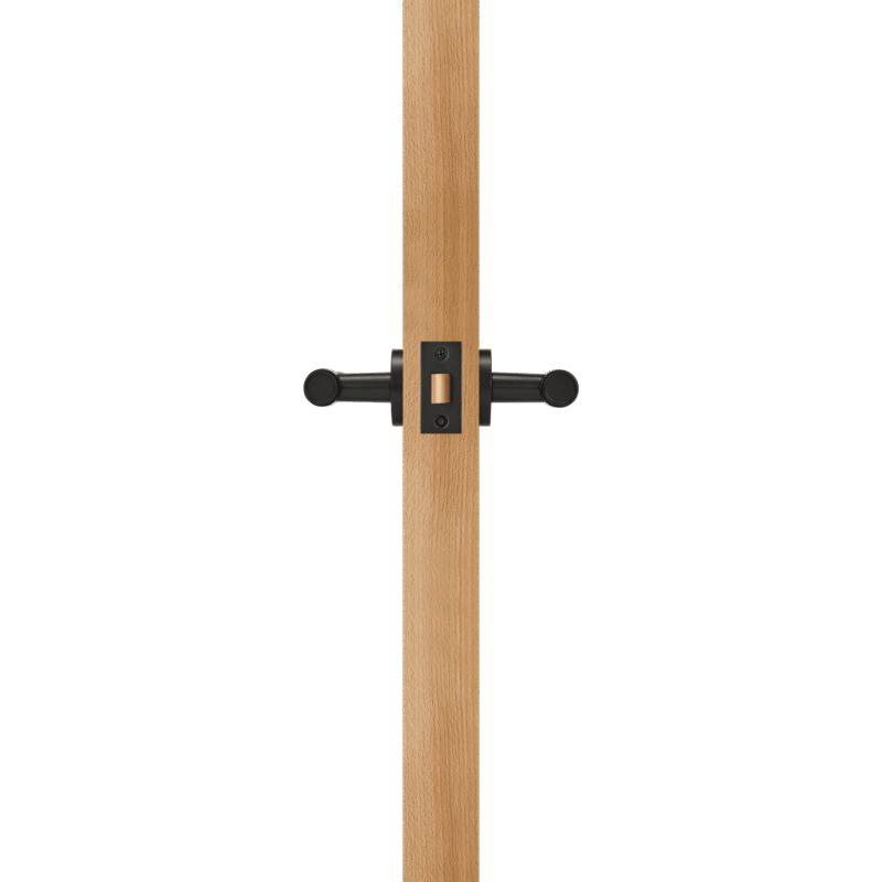 VERTO Ensemble de poignée de porte et de serrure à levier en laiton massif