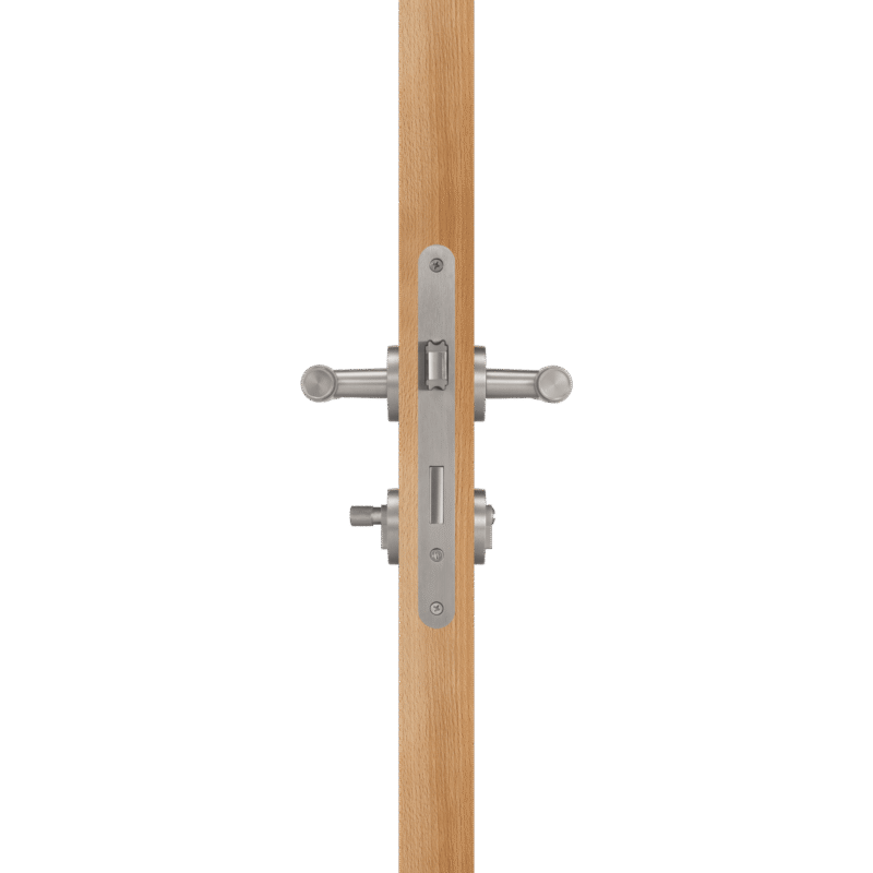 VERTO Ensemble de poignée de porte et de serrure à levier en laiton massif