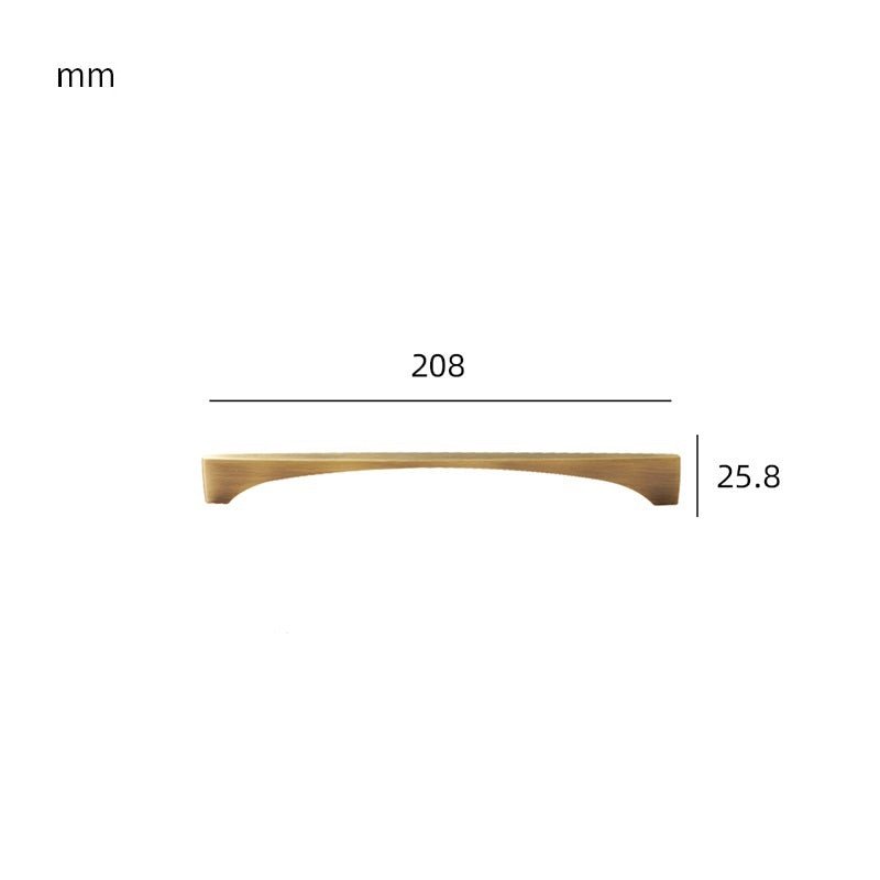 Maniglia VION in ottone massiccio