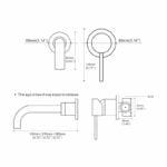 VIRTA Wall Mounted Basin Mixer Tap