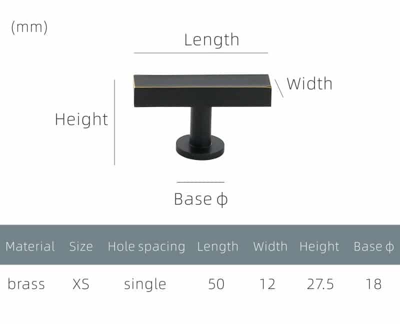 Barre a T in ottone massiccio spazzolato VORM 8 Barre a T in ottone massiccio spazzolato VORM
