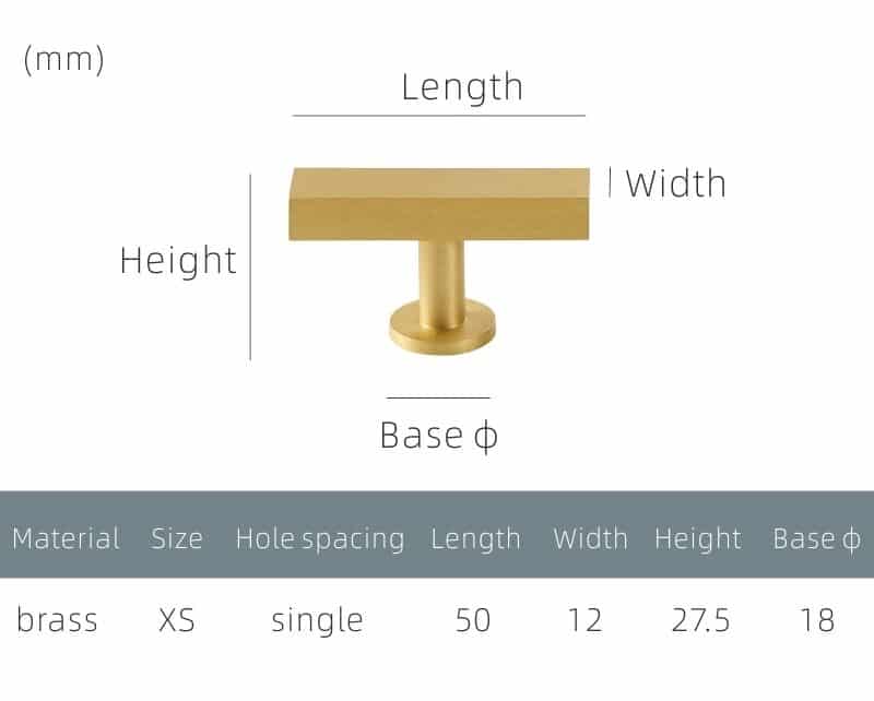 Barre a T in ottone massiccio spazzolato VORM 7 Barre a T in ottone massiccio spazzolato VORM
