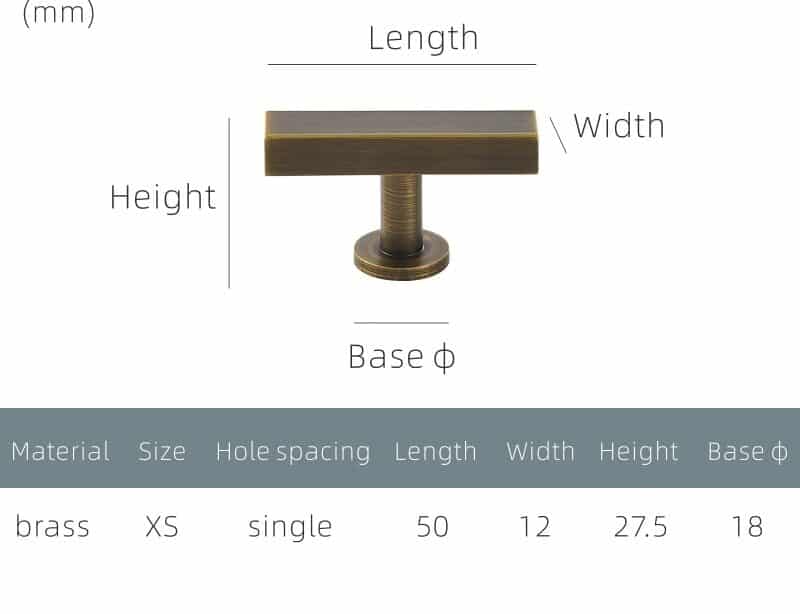 Barre a T in ottone massiccio spazzolato VORM 6 Barre a T in ottone massiccio spazzolato VORM
