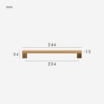 Manijas XYLO de haya y latón