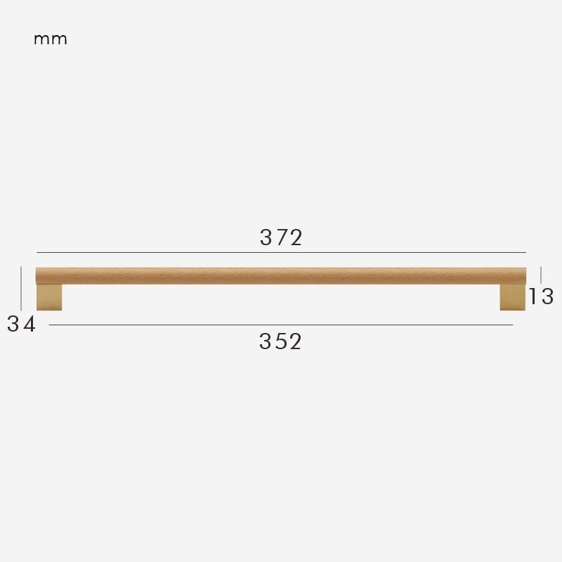 Manijas XYLO de haya y latón