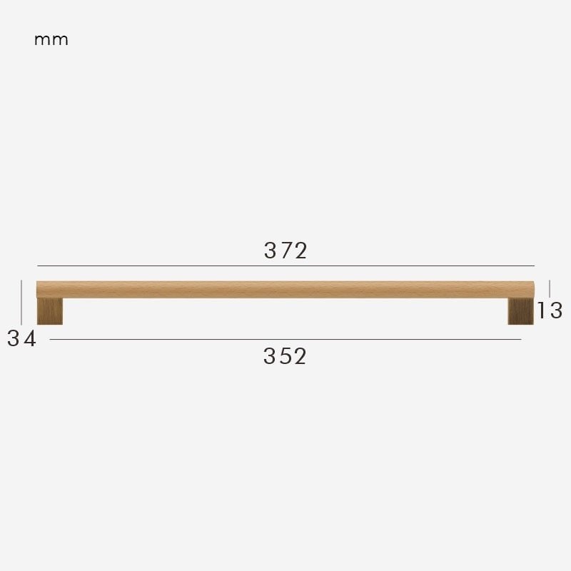 Manijas XYLO de haya y latón