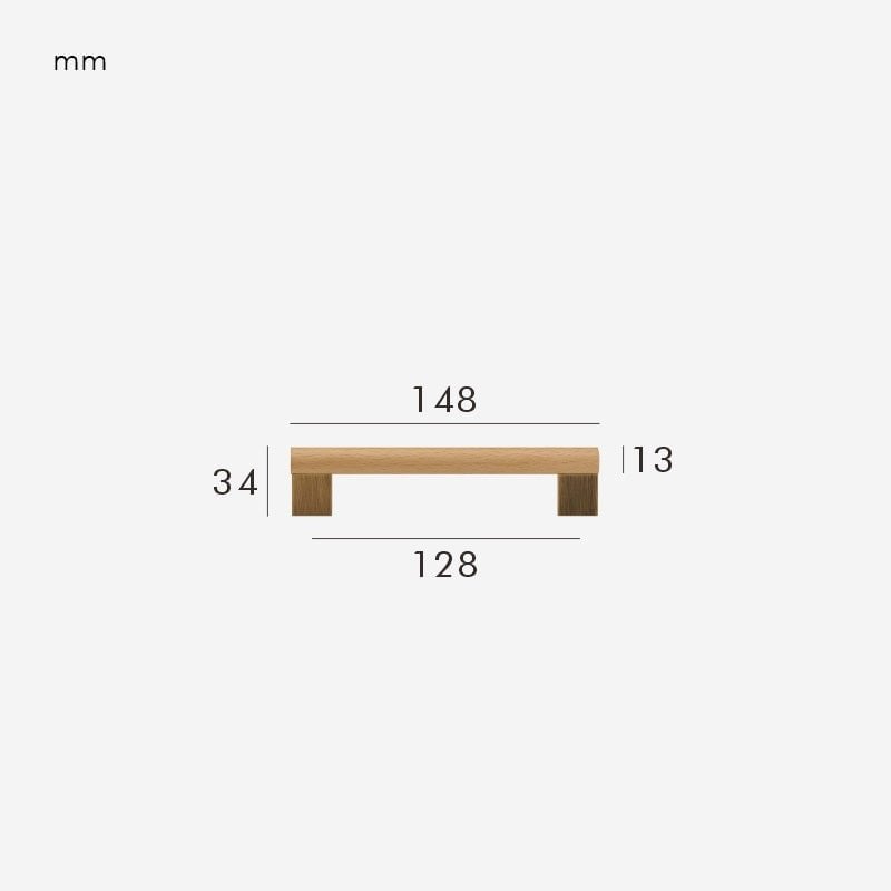 Manijas XYLO de haya y latón