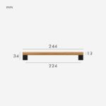 Manijas XYLO de haya y latón