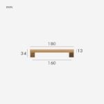 Manijas XYLO de haya y latón