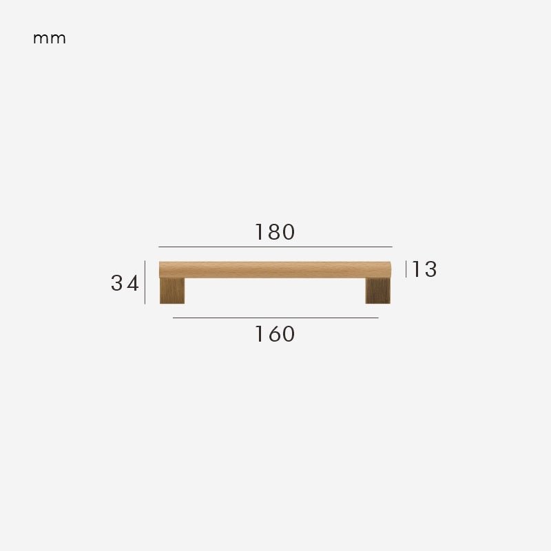 Manijas XYLO de haya y latón