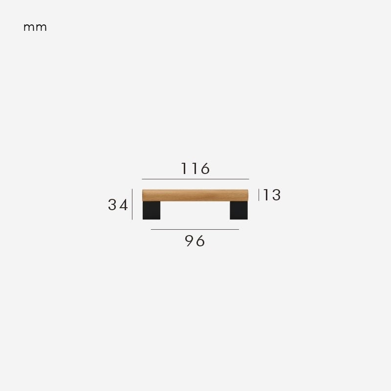 Manijas XYLO de haya y latón