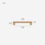 Manijas XYLO de haya y latón