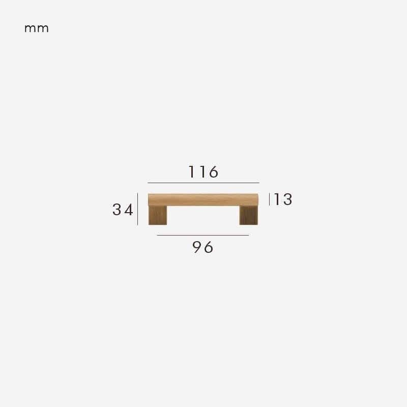 Manijas XYLO de haya y latón