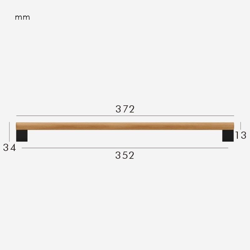 Manijas XYLO de haya y latón